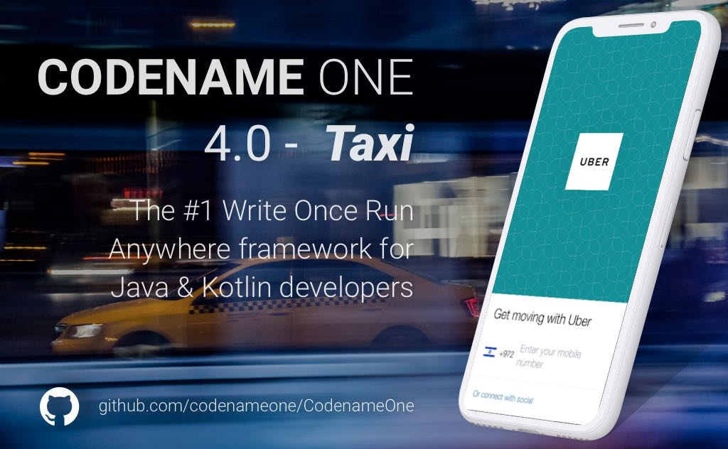 Codename One 4.0 "Taxi" is now Live